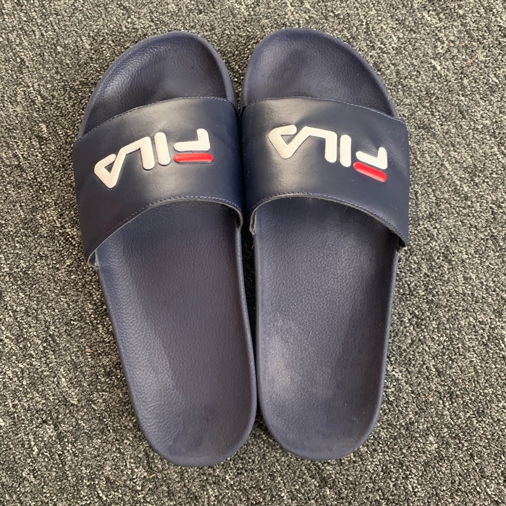 Fila Urban Outfitters Small Mens Blue Slides